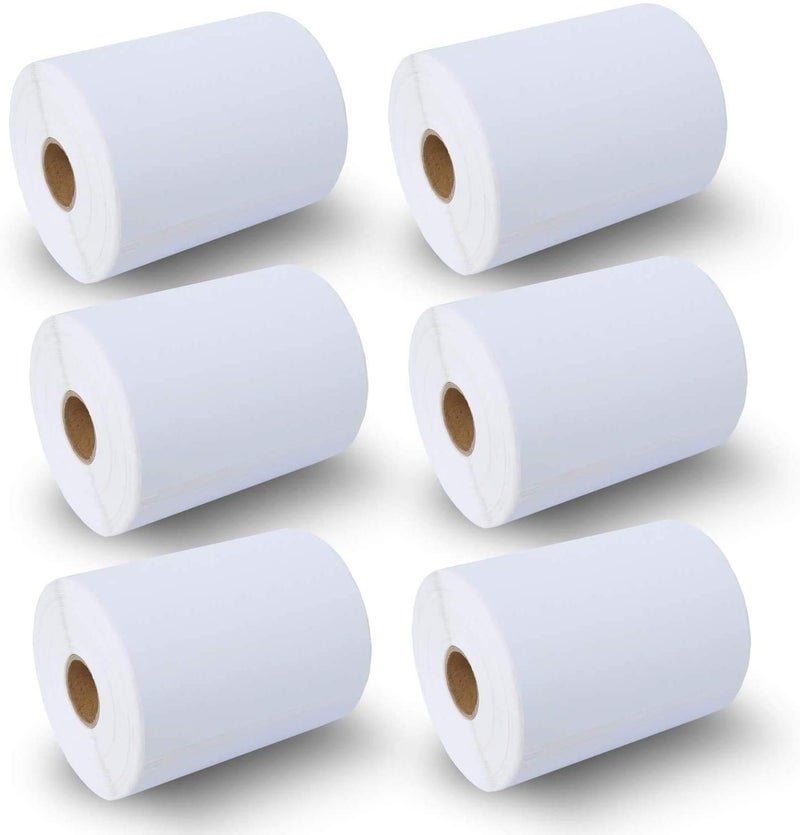 BETCKEY - 4"" x 6"" (102 mm x 152 mm) Shipping Labels Compatible with Zebra & Rollo Label Printer(not for dymo 4XL)  Premium Adhesive & Perforated [6 Rolls  1500 Labels] - Image 1